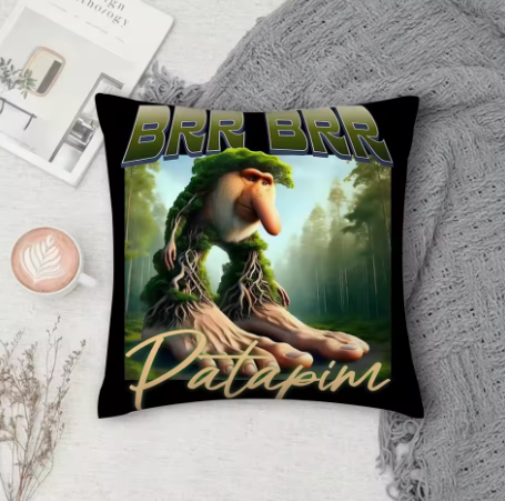 Coussin Brainrot Brr Brr Patapim